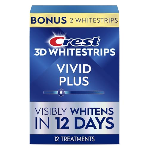 Crest 3D Whitestrips Vivid Plus Teeth Whitening Strip Kit 24 Count