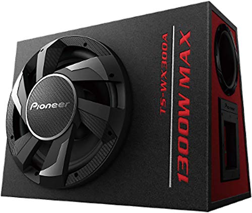 PIONEER TS-WX300A Aktivsubwoofer, leistungsstarker Gehäuse Subwoofer mit 300 W Maximalleistung, 30 cm Subwoofer in MDF Gehäuse, IMPP Membran, schwarz,
