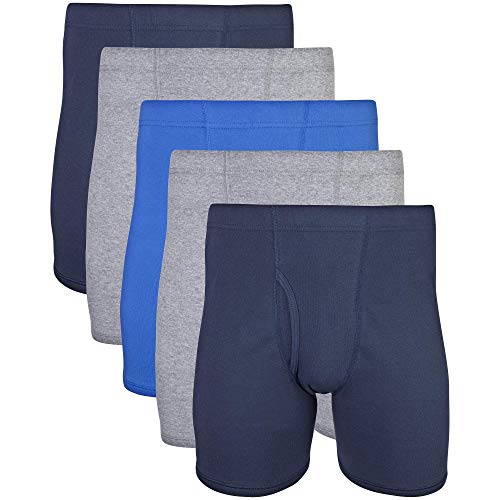 Gildan Mens Underwear Covered Waistband Boxer Briefs Multipack