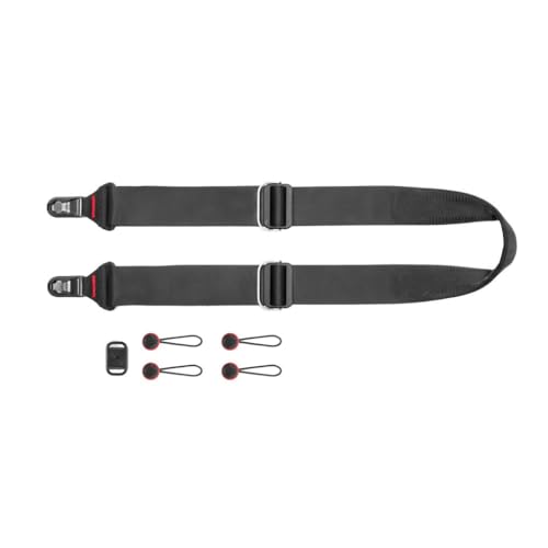Peak Design Slide Camera Strap, Black, Configurable as a Sling, Neck or Shoulder Strap, Quick Release and Connection, Smooth and Grippy Side, Camera Straps for Photographers, 200 lb Capacity