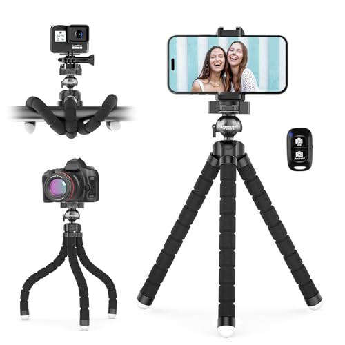 UBeesize Phone Tripod Pro S, Flexible Desk Stand with Wireless Remote, Mini Holder for Camera and GoPro
