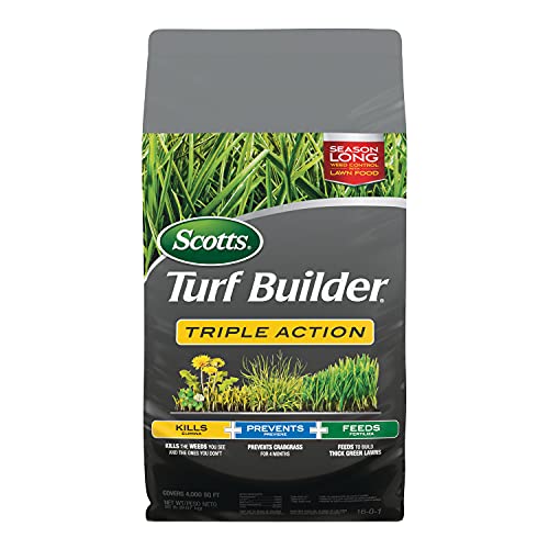 Scotts Turf Builder Triple Action, Weed Killer, Preventer, and Fertilizer, 20 lb