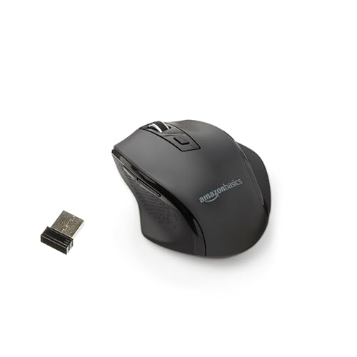 (-14%) Amazon Basics Ergonomische kabellose USB Maus - DPI einstellbar - Schwarz