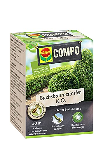 (-44%) COMPO Buchsbaumzünsler K.O. - Spritzmittel - schnelle Hilfe bei Schädlingen an Buchsbäumen - Konzentrat mit Dosierbecher - für gesunde Pflanzen - 50 ml