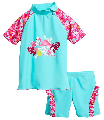 ⚡ BLITZDEAL (-76%) Playshoes zweiteilig Schwimmshirt Badeshorts Badebekleidung Unisex Kinder,Flamingo,98-104