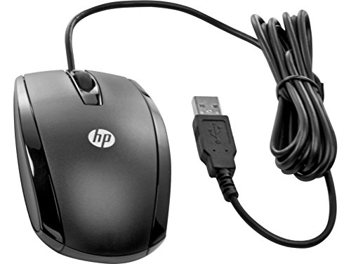 HP X500 Wired USB Optical Mouse with 3 Buttons Clickable Scroll Wheel and Plug N Play Feature (E5C12AA)