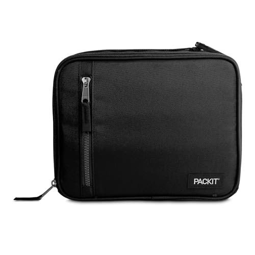 PackIt Freezable Classic Lunch Box Black Built-In EcoFreeze Cooling