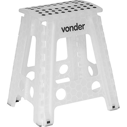 Vonder, Banqueta Plástica Dobrável, Branca, Altura 220 Mm