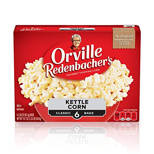 Orville Redenbacher’s Kettle Corn Popcorn, Microwave Popcorn, 3.3 oz., 6-Count