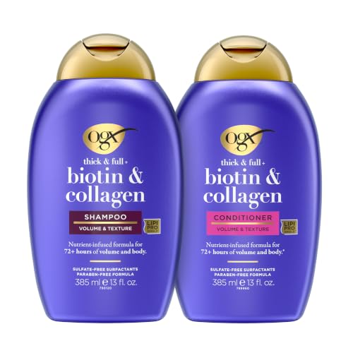 OGX Thick & Full + Biotin and Collagen Volumizing Shampoo & Conditioner Set