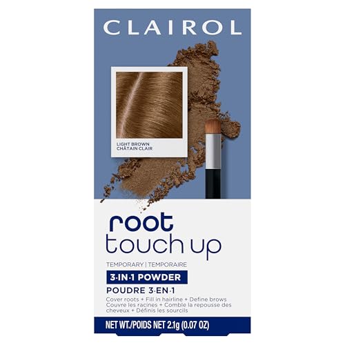 Clairol Root Touch-Up Temporary Concealing Powder, Light Brown Hair Color, Pack of 1