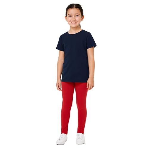 French Toast girls Solid Leggings, Red, 6X