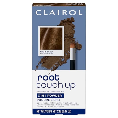 Clairol Root Touch-Up Temporary Concealing Powder, Medium Brown Hair Color, Pack of 1