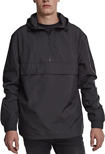 (-40%) Urban Classics Herren Basic Pull Over Jacket Jacke, Schwarz, 3XL EU