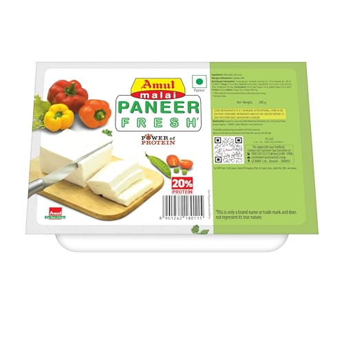 Fresh Malai Paneer Block Pouch, 200 g