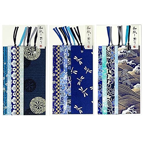 Yuzen Washi Paper Bookmarks — Traditional Japanese Patterns Set of 18