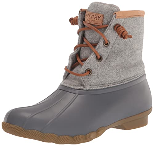 Sperry Saltwater Emboss Wool Dark Grey 6 M (B)