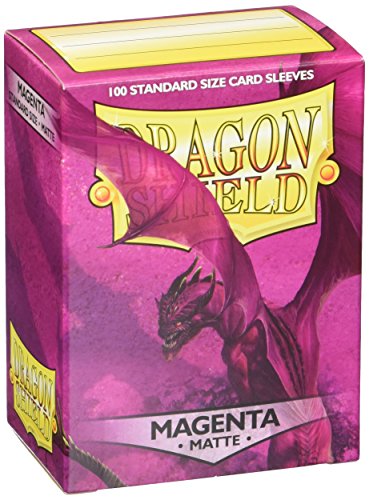 Dragon Shield | Standard Size Card Matte Sleeves | 100 CT - Smooth & Tough Premium TCG Sleeves | Pokemon, Flesh & Blood, One Piece & Magic the Gathering | Magenta - Matte
