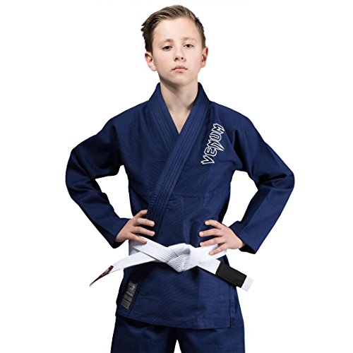 🔥 SELTEN SO GÜNSTIG (-50%) Venum, Contender Kinder BJJ Kampfanzug (Free Weiß belt included), Unisex Kinder, C2, Marineblau