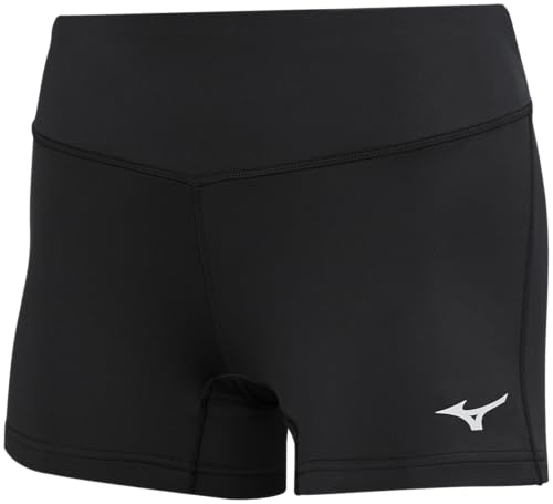 Mizuno Mens Women's Victory 3.5" Inseam Volleyball Shorts, Black, Medium US