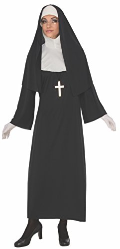 Rubies Nun Costume for Adults, Women's Medium Black/White