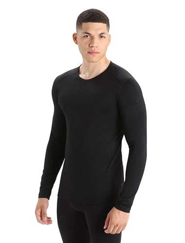 Icebreaker Merino Men's Mens 200 Oasis Ls Crewe, Black, L