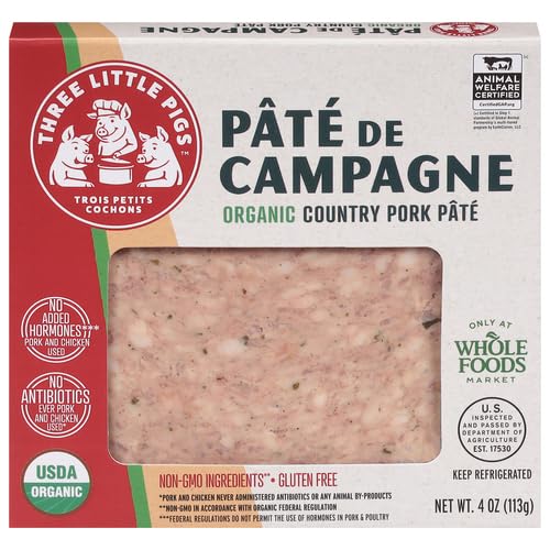 Les Trois Petits Cochons, Organic Pate de Campagne - Organic Country Pork Pate, 4 oz