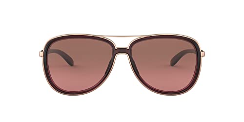 Oakley Women's OO4129 Split Time Aviator Sunglasses, Crystal Raspberry/G40 Black Gradient, 58 mm + 1