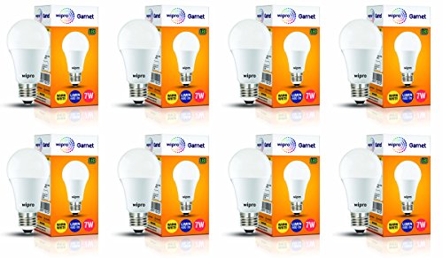 Garnet 7W LED Bulb for Home & Office |Warm White (2700K) | E27 Base|220 degree Light coverage |4Kv Surge Protection |400V High Voltage Protection |Ene