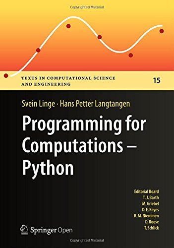 Portada de Programming for Computations - Python: A Gentle Introduction to Numerical Simulations with Python (Texts in Computational Science and Engineering Book 15)
