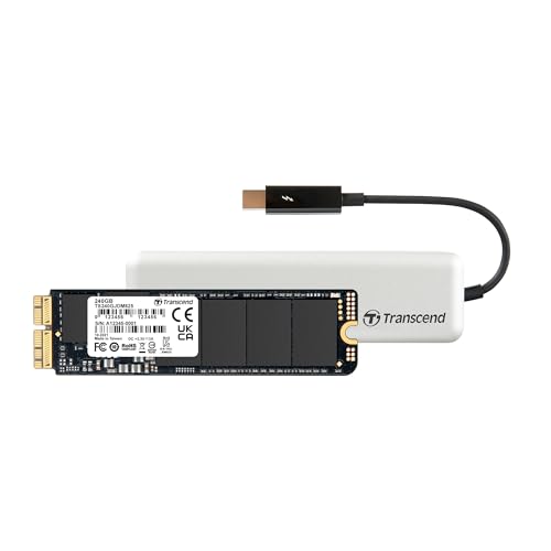 Transcend - 240GB JetDrive 825 Thunderbolt PCIe SSD Upgrade Kit for Mac(TS240GJDM825), White