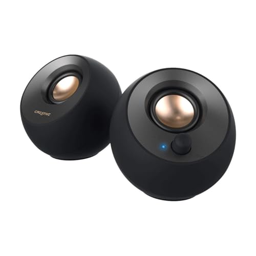 Creative The Creative Pebble Simple Design Ball-shaped USB speakers built with 45-degree design to