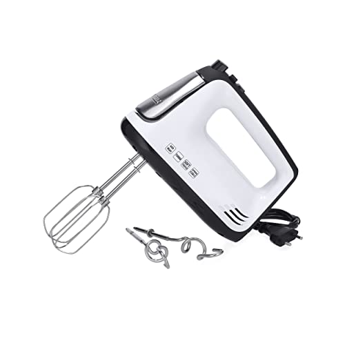 (-45%) SEVERIN Handmixer, Handrührgerät mit 5 Geschwindigkeitsstufen, praktischer Handrührer mit 2 Edelstahl-Rührbesen und -Knethaken, 400 W, weiß-schwarz / Edelstahl, HM 3830