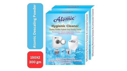 Front Load Washing Machine Drum Cleaning Powder, Top Load Washing Machine Tub Cleaner Powder, Descale Powder For Washing Machine [Pack OF 2, 150 GM Ea