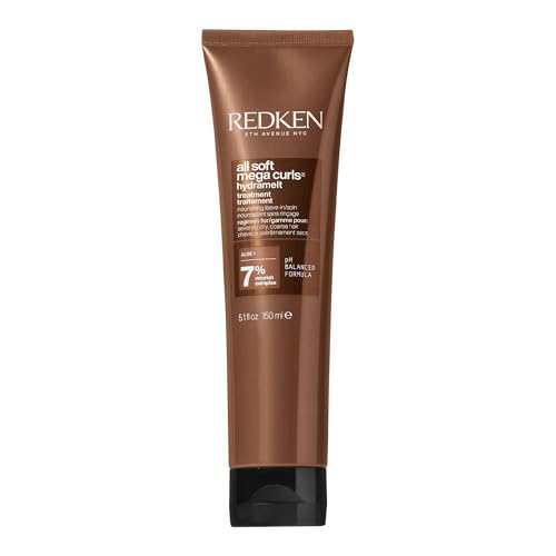 Redken All Soft Mega Curls Hydramelt Leave-In Treatment | For Extremely Dry Hair | For Curly & Coily Hair | Ultra Moisturizing Hair Lotion Enhances Shine | With Aloe Vera
