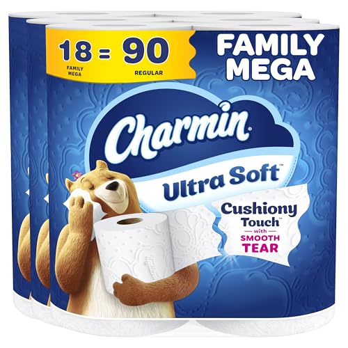 Charmin Ultra Soft Toilet Paper 18 Family Mega Rolls 90 Regular Rolls