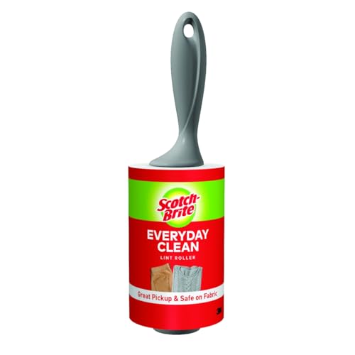 Scotch-Brite Everyday Clean Lint Roller, 95 Sheets, Multi-Purpose Pet Hair, Fuzz, and Lint Remover for Clothes, Furniture, Vehicle Upholstery, and More