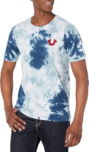 ⚡ BLITZDEAL (-63%) True Religion Herren Buddha-Logo, kurzärmelig T-Shirt, Ocean Waves, XX-Large