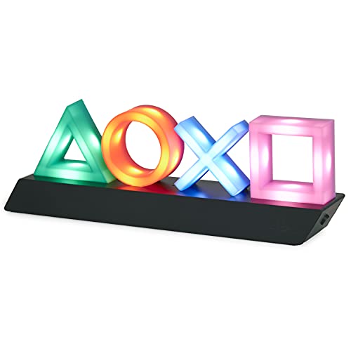 🔥 STARKER PREIS (-52%) Playstation Z890845 PP4140PS Tasten Symbol Lampe mit Farbwechsel Funktion, Mehrfarbig 31 x 7 x 11 cm
