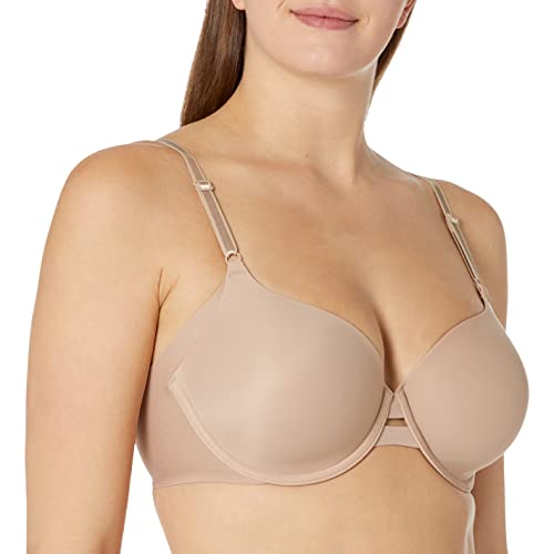 Warner's Women's Plus Size Simply Perfect Underarm-Smoothing Comfort Underwire Lightly Lined T-Shirt Bra TA4356, Toasted Almond with Vanilla, 34C