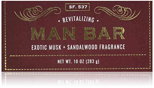 San Francisco Soap Company Exotic Musk and Sandalwood Fragrance Man Bar - Revitalizing - No Harmful Chemicals - Good for All Skin Types - Made in the USA