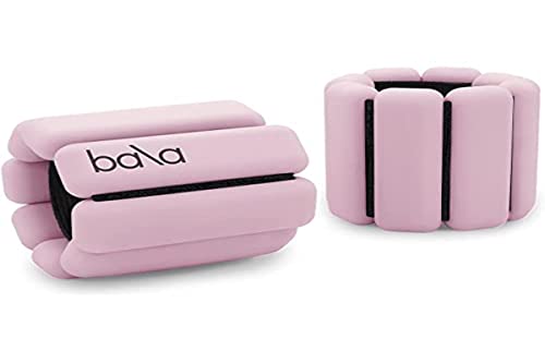 Bala Bangles 1 lb Wearable Wrist and Ankle Weights Pair with Silicone Coating
