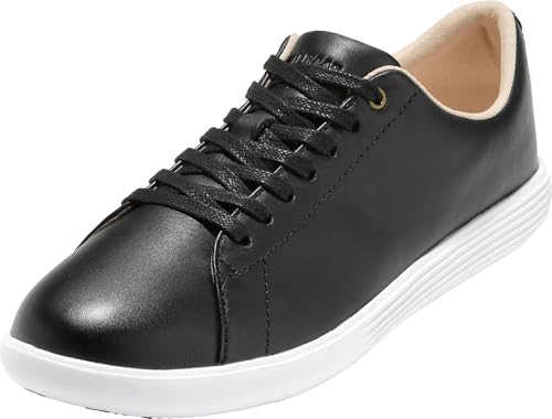 Cole Haan Womens Grand Crosscourt II Black Leather/White 9 B - Medium