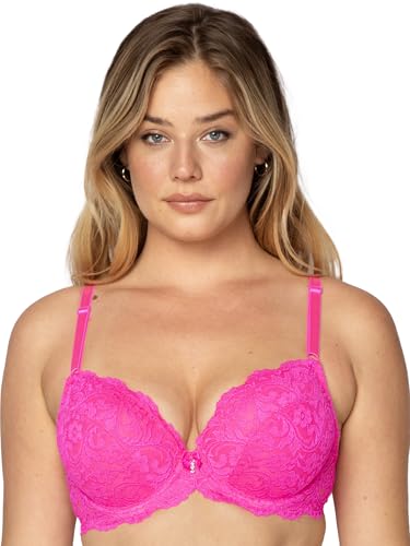 Smart & Sexy Women's Signature Lace Push-up Bra, Medium Pink, 38DD