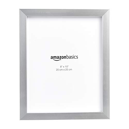 Amazon Basics Rectangular Photo Picture Frame, 8" x 10", Pack of 2, NickelBESCRCL 15 Pack Real Glass Picture 