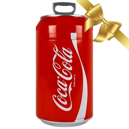 Coca Cola Mini Fridge - Refrigerator for Bedroom Office, Portable Table Top Beverage Cooler, 12V 220V Refrigerador For D