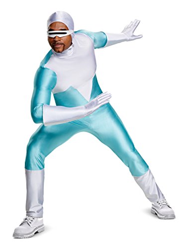 Disguise mens Frozone Deluxe Adult Sized Costumes, Blue, L XL 42-46 US