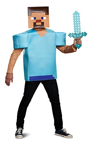 Disguise Men's Steve Classic Adult Costume, Turquoise, One Size Adult