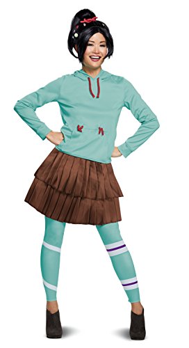 Disguise Women's Vanelope Deluxe Adult Costume, Blue, Jr (7-9)