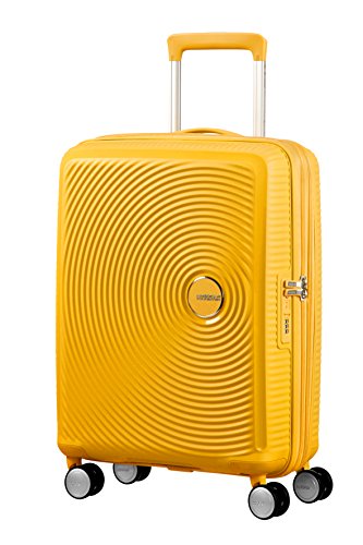 (-27%) American Tourister Soundbox - Spinner S Erweiterbar Handgepäck, 55 cm, 35.5/41 L, Gelb (Golden Yellow)